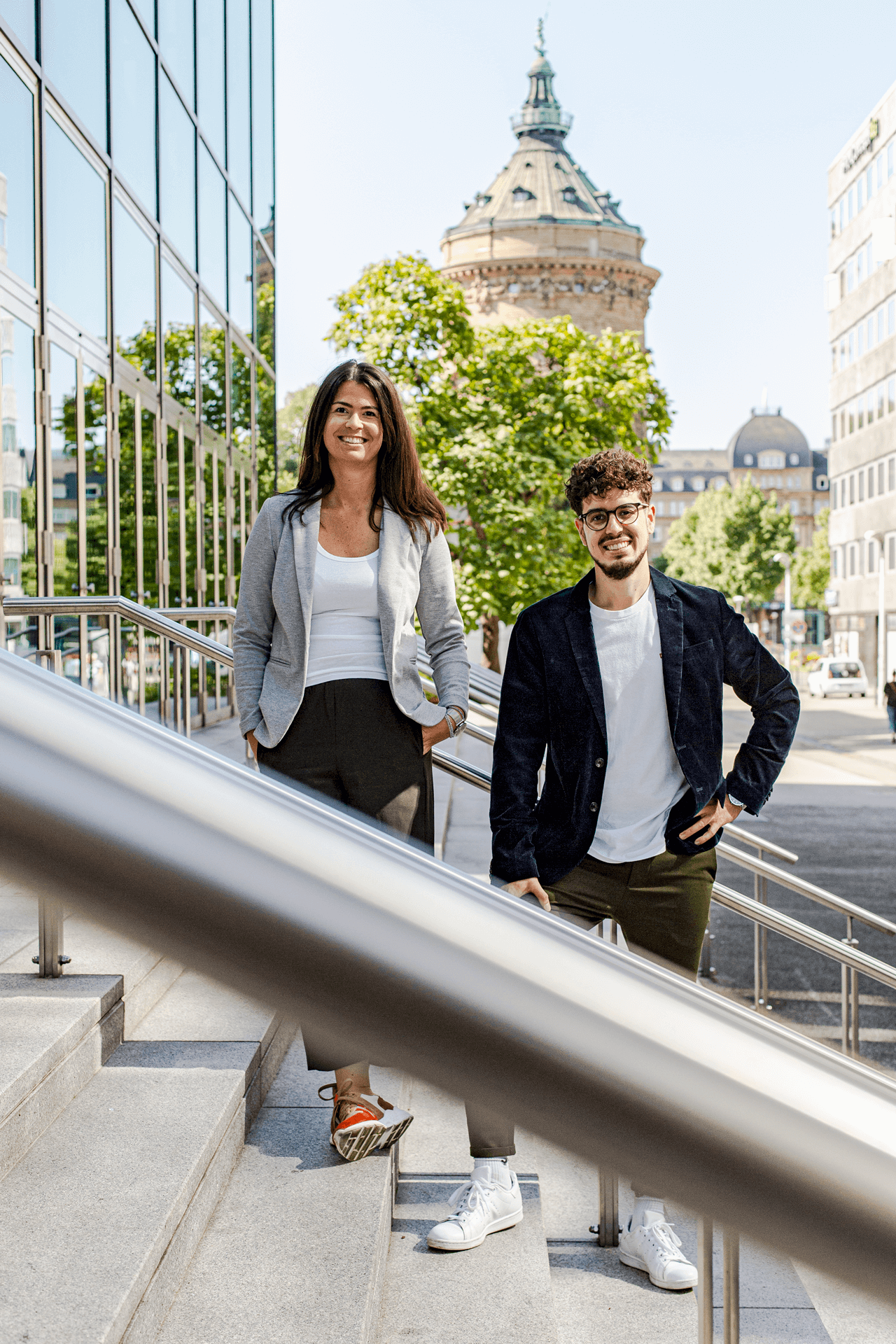 Celine Mehrle und Daniel Möst, New Business Development bei Pepperl+Fuchs Vertrieb Deutschland GmbH