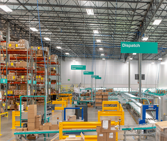 inside the high-tech distribution center Pepperl+Fuchs USA