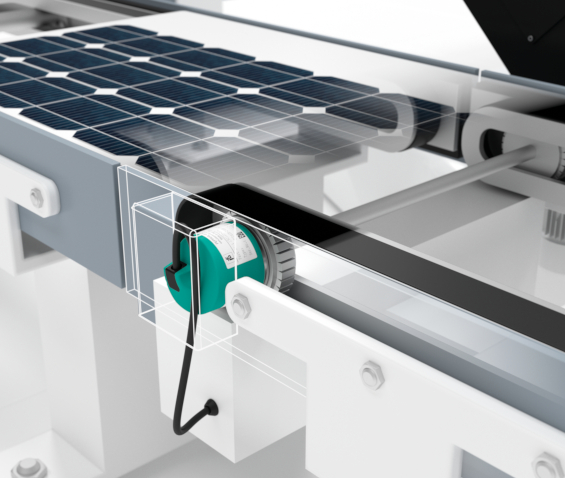 Rotary encoder in solar wafer production