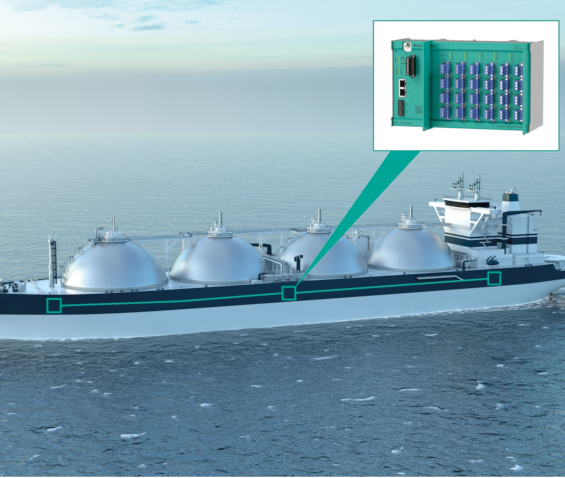 Ethernet-APL rail field switch on ammonia tanker