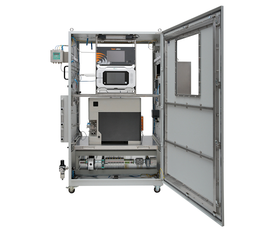 Hydrogen analyzer with purge and pressurization system