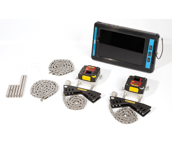 Das Bild zeigt die Messeinheiten, die Teil des XT-550-Systems sind, einschließlich des Tablets Tab-Ex 03.