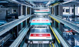 KNAPP Evo Shuttle in an automated warehouse