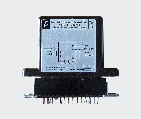 ancient Type U transistor universal amplifier from Pepperl+Fuchs